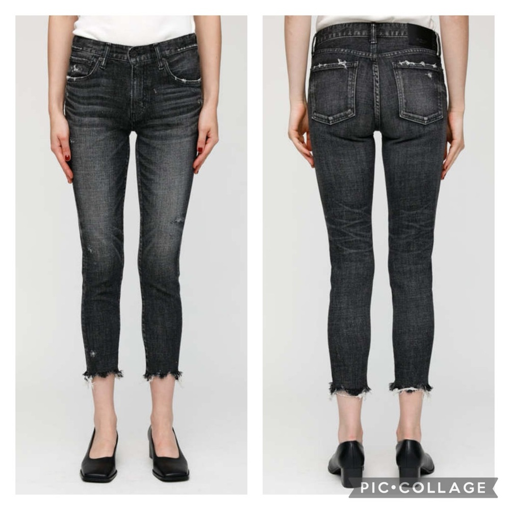 EUC Moussy Vintage Checotah Distressed Black Skinny Jeans